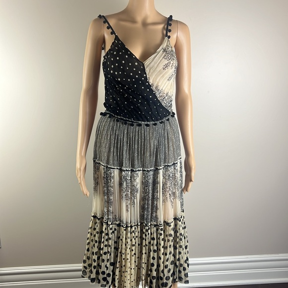 Vintage Fuzzi Sheer Tiered Fairy Whimsigoth Multipatterned Dress - Picture 2 of 8